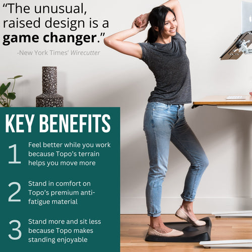 Topo Not-Flat Standing Desk Mat | The Anti-Fatigue Mat with Calculated Terrain